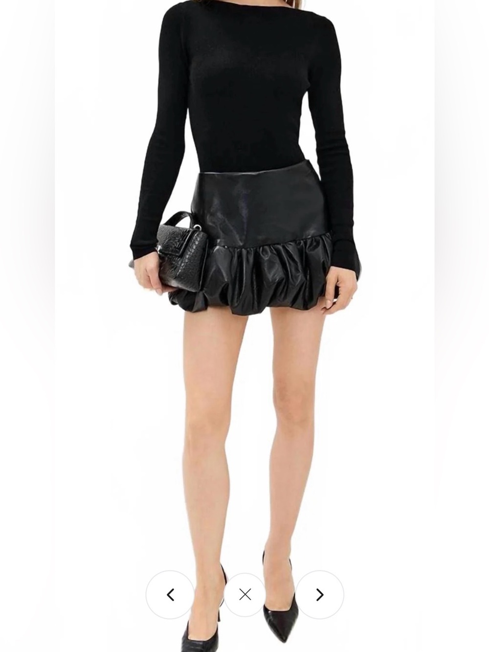 NWT Amanda Bonaire faux leather skort size xs